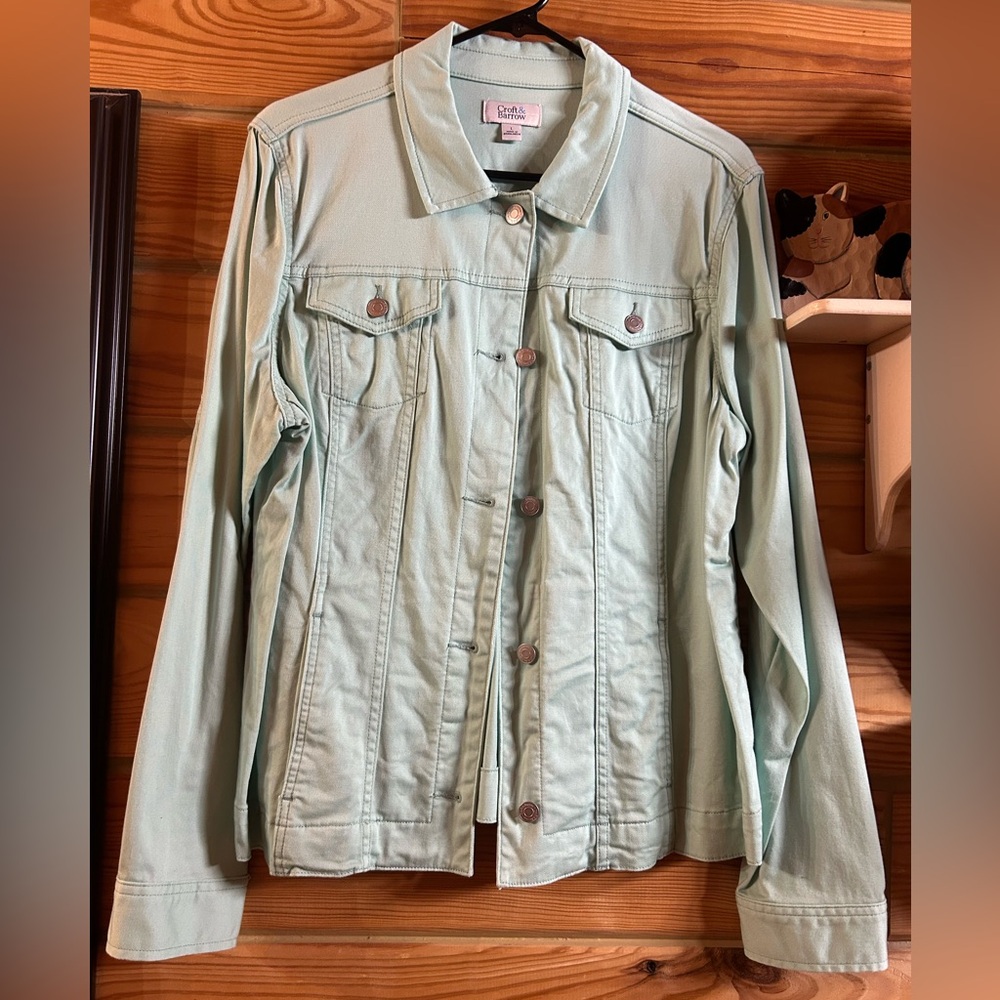 Mint Green Croft & Barrow Button Up Jacket